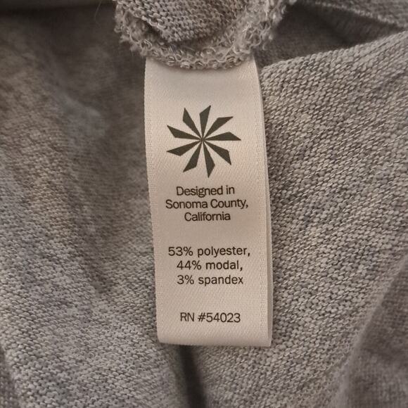 ATHLETA silver/gray razorback sweatshirt, sz LG; wore 2x! - Picture 5 of 5